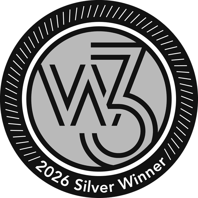 w3 Awards 2026 Silver Winner badge